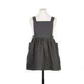 Cotton And Linen Parent-Child Painting Apron Baking Coffee Work Clothes,Size:, Childrens (Gray), Childrens (Oats), Childrens (Pink), Adults (Gray), Adults (oat), Adult ( Pink)