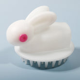 Cute Rabbit Shaped Silicone Shampoo Brush, White, Green, Pink