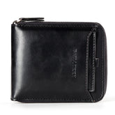 Baellerry D3124 Short PU Leather Wallet Zipper Retro Youth Small Wallet, Black Horizontal, Black Vertical, Brown Horizontal, Brown Vertical, Purple Horizontal, Purple Vertical, Gray Horizontal, Gray Vertical