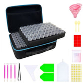 Multifunctional Portable Diamond Painting Tool Set Storage Bag, Style:, 120 Grid (Blue)