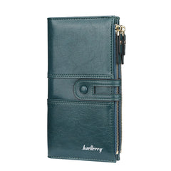 Baellerry Ladies Long Large Capacity Buckle Zip Clutch Multi-Card Wallet, Baellerry Dark Green, Baellerry let(Pink, Baellerry Sky Blue, Baellerry Red, Baellerry Black, Baellerry Brown