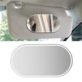 Sun Visor High-Definition Mirror Stainless Steel Makeup Mirror, Oval Small, Oval Large