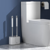 MT2 Silicone Double Brushs Head Toilet Brush Set, Landing Type, Wall-mount Type
