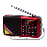 Bluetooth Card Radio Digital FM Player, Specifications: Y-509FM (No Solar Panel), Red, Gold, Blue, Black