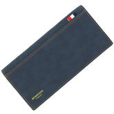 MenBense Matt Male Wallet Long Fashion Large Capacity Male Wallet, Navy Blue, Black, Dark Brown, Light Brown