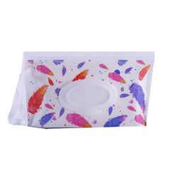 Baby EVA Wet Wipes Bag Portable Flip Removable Sanitary Wet Wipes Bag, Cactus, Red Flower, Feather, Triangle, Crown, Shell, Style 3, Dot, Black And Grey Stripe, Floating Object, Gear, Cat Claw, Geometric Figure, Space, Whale, Orange Space, Big Round Ba...