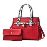 2613 2 In 1 Large Capacity Stone Pattern Bags, Red, Khaki, Green, Black, Pink, Coffee, Soil Yellow