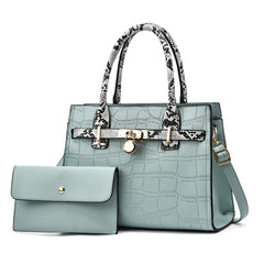2613 2 In 1 Large Capacity Stone Pattern Bags, Red, Khaki, Green, Black, Pink, Coffee, Soil Yellow