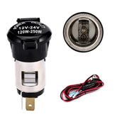 Car Modified Cigarette Lighter Waterproof Vehicle Charging Power Socket No Cigarette Type (with 1.5cm Line), Cigarette Type (with 1.5m Line), No Cigarette Type (with 1.5m Line)