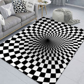 3D Stereo Rectangular Visual Geometric Living Room Carpet, 40x60cm, 50x80cm