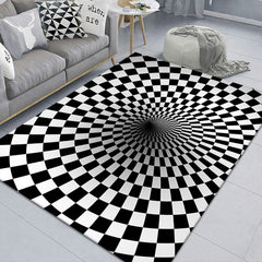 3D Stereo Rectangular Visual Geometric Living Room Carpet, 140x200cm
