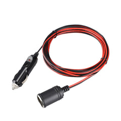 12-24V Car Cigarette Lighter Plug Extension Line, Cable Length 3.7m, 12-24V Length 370cm