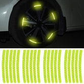 10pcs /Set Car Wheel Reflective Stickers 3D Personal Decoration Tire Warning Stickers