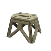 Portable Thickened Plastic Folding Stool Outdoor Fishing Stool, Army Green, Black