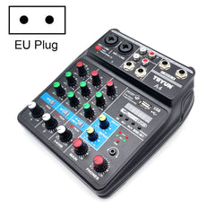 TEYUN A4 4-way Small Microphone Digital Mixer Live Recording Effector