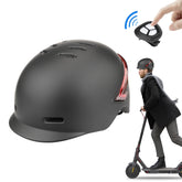 Cycling Helmet Ultralight Bicycle Helmet with Warning Light Remote Control, Cycling Helmet (Black), Cycling Helmet (White)