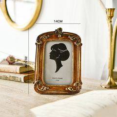 Retro Imitation Wood Home Decor Photo Frames, Spec:, Square-6 inches, Square-7 inches, Arched-6 inches, Arched-7 inches, Oval-6 inches, Oval-7 inches, Bow Round Box, A Model, B Model, C Model, D Model