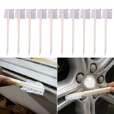 10 PCS Car Head Engine Brush Double-Sided Groove Brush, 10 PCS White