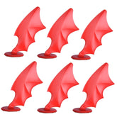 2pcs /Pair Motorcycle Helmet Devil Sucker Decoration, Style:, Wing (Red), Wing (Black), Small Horns (Red), Small Horns (Light Blue), Small Horns (Fluorescent Green), Small Horns (Dark Green), Small Horns (White), Small Horns (Dark Blue)