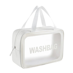 PVC Transparent Waterproof Portable Cosmetic Bag, Size:, L (Pink), L (Black), L (White), M (Pink), M (Black), M (White), S (Pink), S (Black), S (White)