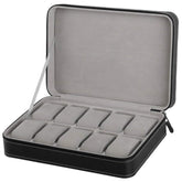 10 Bit Zipper Watch Box Storage Display Box PU Zipper Bag Watch Box, 10 Bit