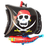 5PCS Pirate Ship Balloon Cartoon Halloween Aluminum Film Balloon