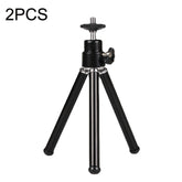 2PCS Projector Phone Stand Desktop Portable Telescopic Mini Metal Tripod, Style:, 2 Sections (Black), 2 Sections (Silver), 3 Sections (Black), 3 Sections (Silver)