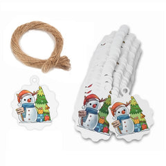100pcs / Pack Christmas Kraft Paper Tag Gift Wrap Card Set, L-27, L-28, L-29, L-30, L-31, L-32, L-33, L-34