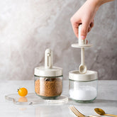 AAB020 Telescoping Spoon Seasoning Bottle, White, Green