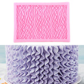 Food Grade Fondant Silicone Mold Pleated Skirt Cake Decorating Tool, CC562
