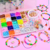 25 Grid 6mm Soft Ceramic Bead Flakes DIY Bracelet Necklace Making Materials, 25 Grid
