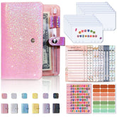 A6 Gypsophila Loose-leaf Bookkeeping Notebook Cash Budget Hand Book, Pink, Blue, Space Gray, Yellow, Purple, Silver White