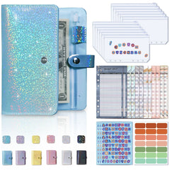 A6 Gypsophila Loose-leaf Bookkeeping Notebook Cash Budget Hand Book, Pink, Blue, Space Gray, Yellow, Purple, Silver White
