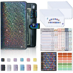 A6 Gypsophila Loose-leaf Bookkeeping Notebook Cash Budget Hand Book, Pink, Blue, Space Gray, Yellow, Purple, Silver White