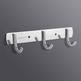 304 Stainless Steel No Punching Door Rear Coat Hook, 3 Hooks, 4 Hooks, 6 Hooks, 7 Hooks, 8 Hooks, 201 Butterfly Hook