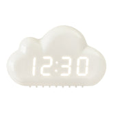1966 Cute Cloud Shape Voice-activated LED Bedside Alarm Clock, White, Blue