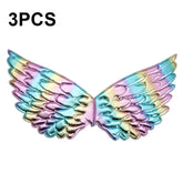 3 PCS Children Prom Dress Up Wings Elf Colorful Wings Party Costume Props, 3 PCS Light Rainbow, 3 PCS Deep Rainbow, 3 PCS Gold, 3 PCS Black, 3 PCS Red, 3 PCS Silver, 3 PCS White, 3 PCS Deep Purple, 3 PCS Fantasy Rainbow, 3 PCS Fantasy White