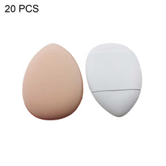 2 Sets/20pcs Packaging Random Color Delivery Mini Leather Wet and Dry Makeup Finger Puff, 20 PCS Blue, 20 PCS White, 20 PCS Dark Skin-color, 20 PCS Pink Purple, 20 PCS Black, 2 Sets/20pcs Mixed-colors
