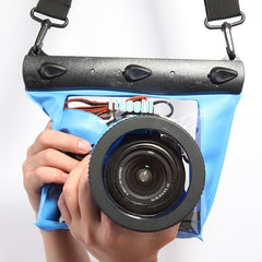 Tteoobl 20m Underwater Diving Camera Housing Case Pouch Camera Waterproof Dry Bag, M, L
