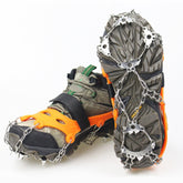 1 Pair 23 Spikes Crampons Outdoor Winter Walk Ice Fishing Snow Shoe Spikes,Size:, M Orange, L Orange, XL Orange, M Black, L Black, XL Black