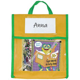 BG20080815 School Children Tote Book Bag Toy Handbag, Yellow, Green, Blue, Red