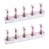 2 PCS Nail Art Chessboard Holder Nail Sheet Acrylic Base Practice Stand, Pink, Gold, Silver