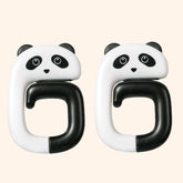 2 PCS Deskside Schoolbag Hook Removable Office Bag Hanger, Panda, Small Pink Cat, Raccoon, Kitten