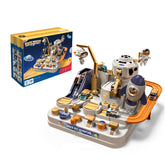 Space Rocket Rail Car Train Track Toys for Kids Mechanical Adventure ,Style:, Rocket Model With 3 Vehicles, Radar Model With 3 Vehicles