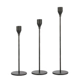 3 PCS / Set Home Decoration Wedding Wrought Iron Candle Holder, Style:, 3 PCS / Set Thin Bottom (Black), 3 PCS / Set Thin Bottom (Imitation Gold), 3 PCS / Set Thin Bottom (Silver), 3 PCS / Set Thin Bottom (Gold), 3 PCS / Set Thick Bottom (Black)