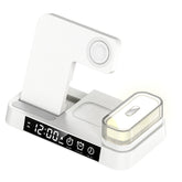 A37 30W 3-in-1 Wireless Charging Phone Stand with RGB Night Light & Alarm Clock Function, A37 30W White, A37 30W Black