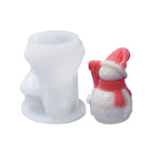 Christmas DIY Scented Candle Silicone Mold, White