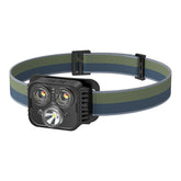 USB Charging Running Strong Bald Headlight Fishing Camping Waterproof Light, Style:, 3 Light Head, 5 Light Head