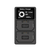 USB LCD Screen Dual Charge Camera Battery Charger