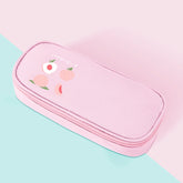 Oxford Cloth Large Capacity Student Stationery Storage Bag, Peach, Strawberry, Lemon, Avocado